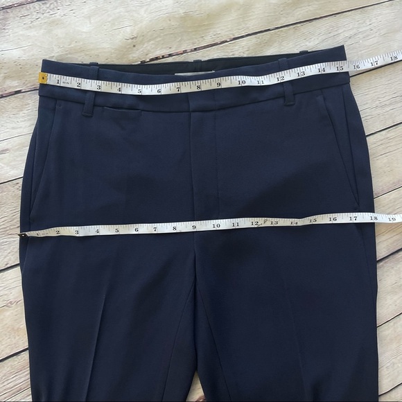 Vince. navy blue rolled hem pants 82% triacetate 18% polyester dress pants sz 4 - Picture 10 of 13